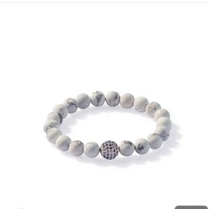 Park Lane Atlantic bracelet- White Beaded with Silver Accent